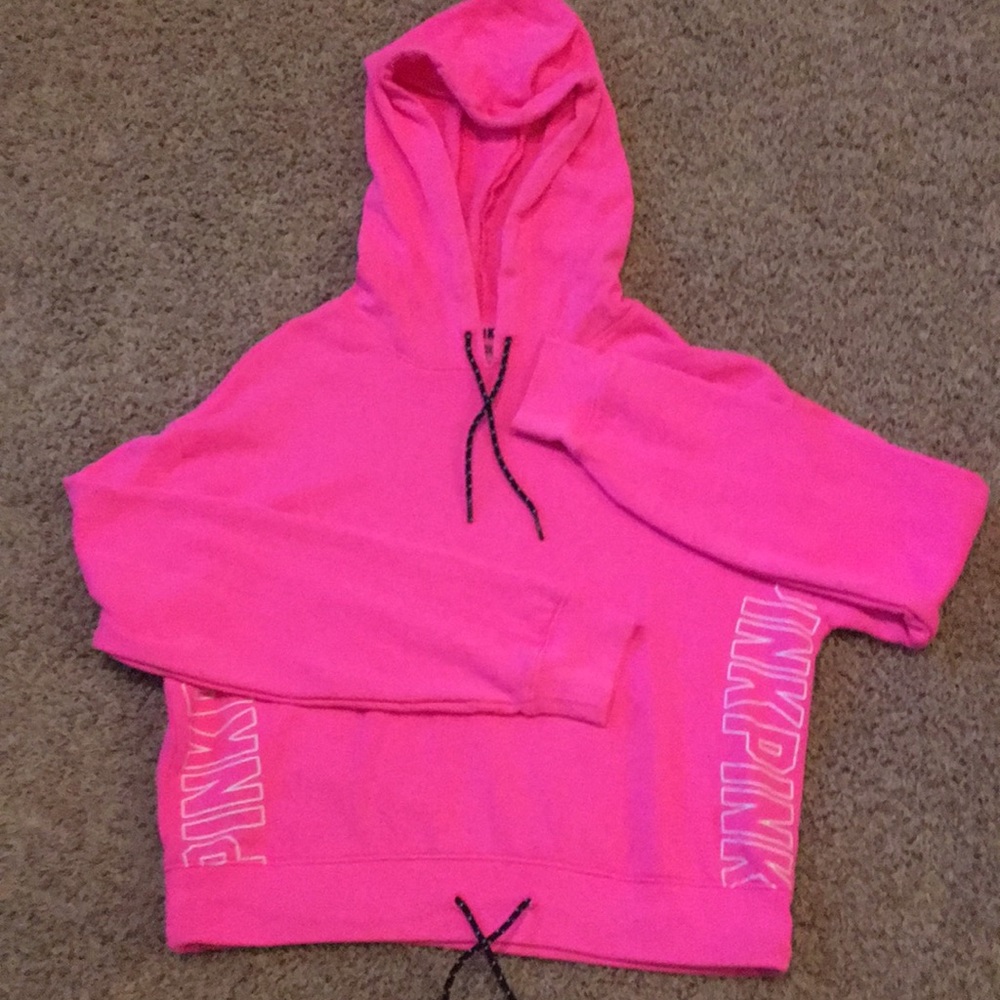 PINK Cropped Hoodie